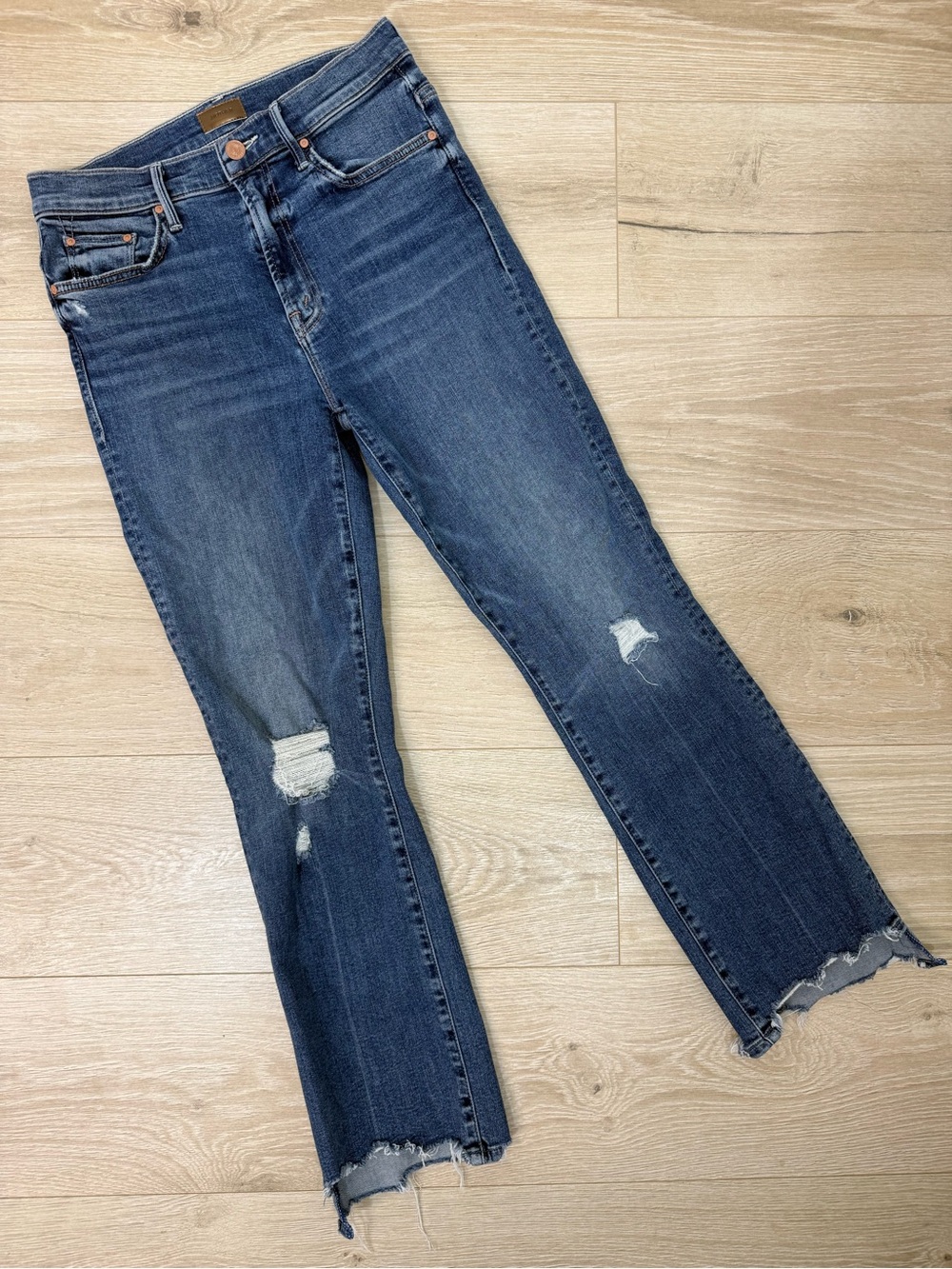 Mother Dancing On Coals The Insider Crop Step Chew Jeans